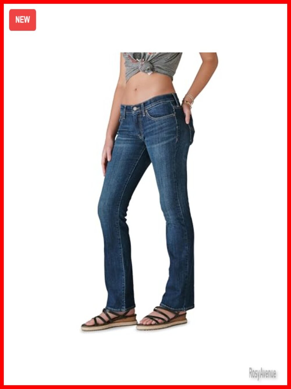 Mid Rise Easy Rider Bootcut Jeans Classic 5-Pocket - Picture 4 of 6